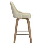 Oakley 26" Counter Stool w/Swivel, Set of 2 in Ivory & Whitewashed 203-887IV 203 887IV 3