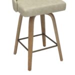 Oakley 26" Counter Stool w/Swivel, Set of 2 in Ivory & Whitewashed 203-887IV 203 887IV 5