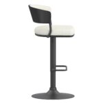 Kazan Adjustable Air-Lift Stool, Set of 2 in Ivory Performance Fabric & Black Metal 203-904IV 203 904IV 3