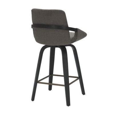Parker 26" Counter Stool w/Swivel, Set of 2 in Charcoal Performance Fabric & Black 203-944CH 203 944CH 2
