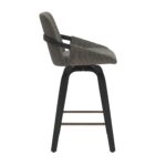 Parker 26" Counter Stool w/Swivel, Set of 2 in Charcoal Performance Fabric & Black 203-944CH 203 944CH 3