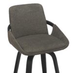 Parker 26" Counter Stool w/Swivel, Set of 2 in Charcoal Performance Fabric & Black 203-944CH 203 944CH 5