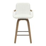 Parker 26" Counter Stool w/Swivel, Set of 2 in Ivory Performance Fabric & Whitewashed 203-944IV 203 944IV 4