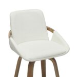 Parker 26" Counter Stool w/Swivel, Set of 2 in Ivory Performance Fabric & Whitewashed 203-944IV 203 944IV 5