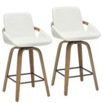 Parker 26" Counter Stool w/Swivel, Set of 2 in Ivory Performance Fabric & Whitewashed 203-944IV 203 944IV 6