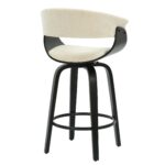Holt 26" Counter Stool in Beige Fabric and Black 203-981BG_BK 203 981BG BK 2