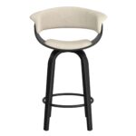 Holt 26" Counter Stool in Beige Fabric and Black 203-981BG_BK 203 981BG BK 4