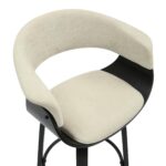 Holt 26" Counter Stool in Beige Fabric and Black 203-981BG_BK 203 981BG BK 5