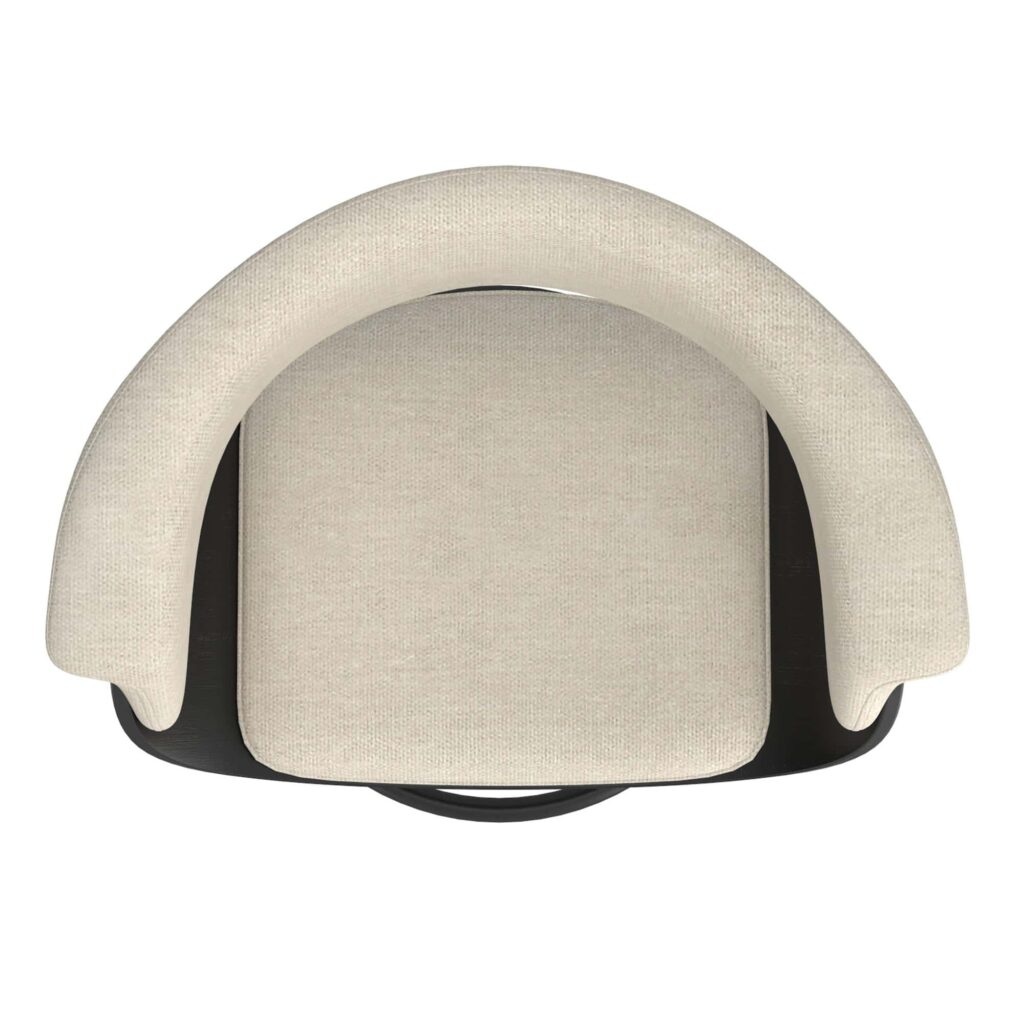 Holt 26" Counter Stool in Beige Fabric and Black - Image 7