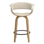 Holt 26" Counter Stool in Beige Fabric and Natural 203-981BG_NT 203 981BG NT 4