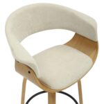 Holt 26" Counter Stool in Beige Fabric and Natural 203-981BG_NT 203 981BG NT 5