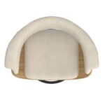 Holt 26" Counter Stool in Beige Fabric and Natural 203-981BG_NT 203 981BG NT 6