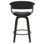 Holt 26" Counter Stool with Swivel, set of 2 in Black and Walnut 203-981BK_WAL 203 981BK WAL 2
