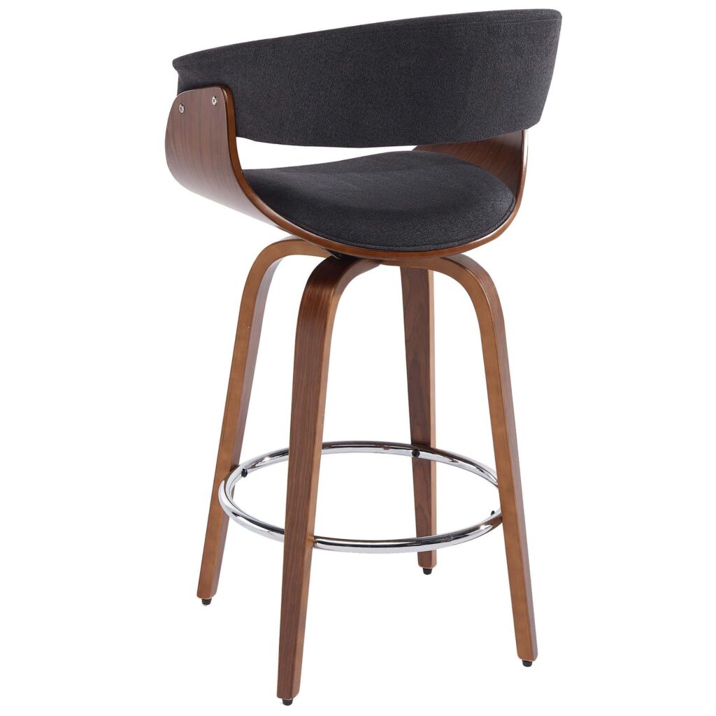 Holt 26" Counter Stool in Charcoal and Walnut - Image 3