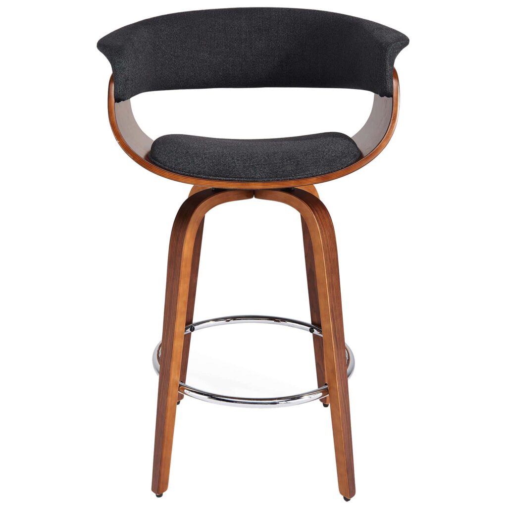 Holt 26" Counter Stool in Charcoal and Walnut - Image 4