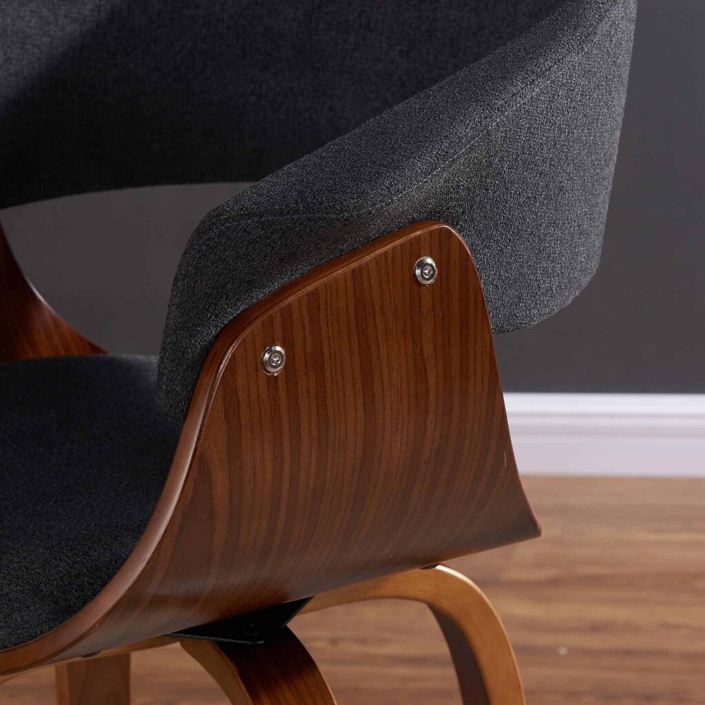 Holt 26" Counter Stool in Charcoal and Walnut - Image 6