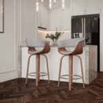 Holt 26" Counter Stool in Grey and Walnut 203-981GY 203 981GY 1