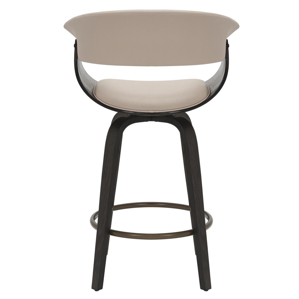 Holt 26" Counter Stool with Swivel, set of 2 in Mushroom and Walnut - Image 3