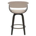 Holt 26" Counter Stool with Swivel, set of 2 in Mushroom and Walnut 203-981MSH_WAL 203 981MSH WAL 2