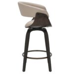Holt 26" Counter Stool with Swivel, set of 2 in Mushroom and Walnut 203-981MSH_WAL 203 981MSH WAL 3
