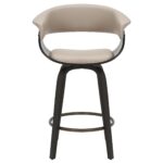 Holt 26" Counter Stool with Swivel, set of 2 in Mushroom and Walnut 203-981MSH_WAL 203 981MSH WAL 4