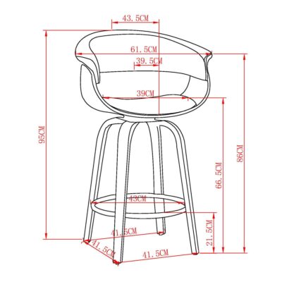 Holt 26" Counter Stool with Swivel, set of 2 in Mushroom and Walnut 15 Holt 26" Counter Stool with Swivel, set of 2 in Mushroom and Walnut 203-981MSH_WAL 203 981MSH WAL LD