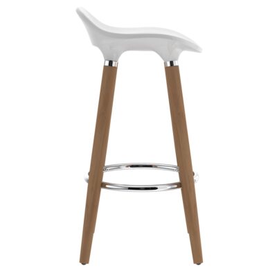 Trex 26" Counter Stool, Set of 2 in White and Natural 203-990WT 203 990WT 4
