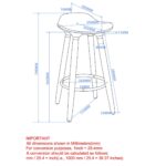 Trex 26" Counter Stool, Set of 2 in White and Natural 203-990WT 203 990WT LD