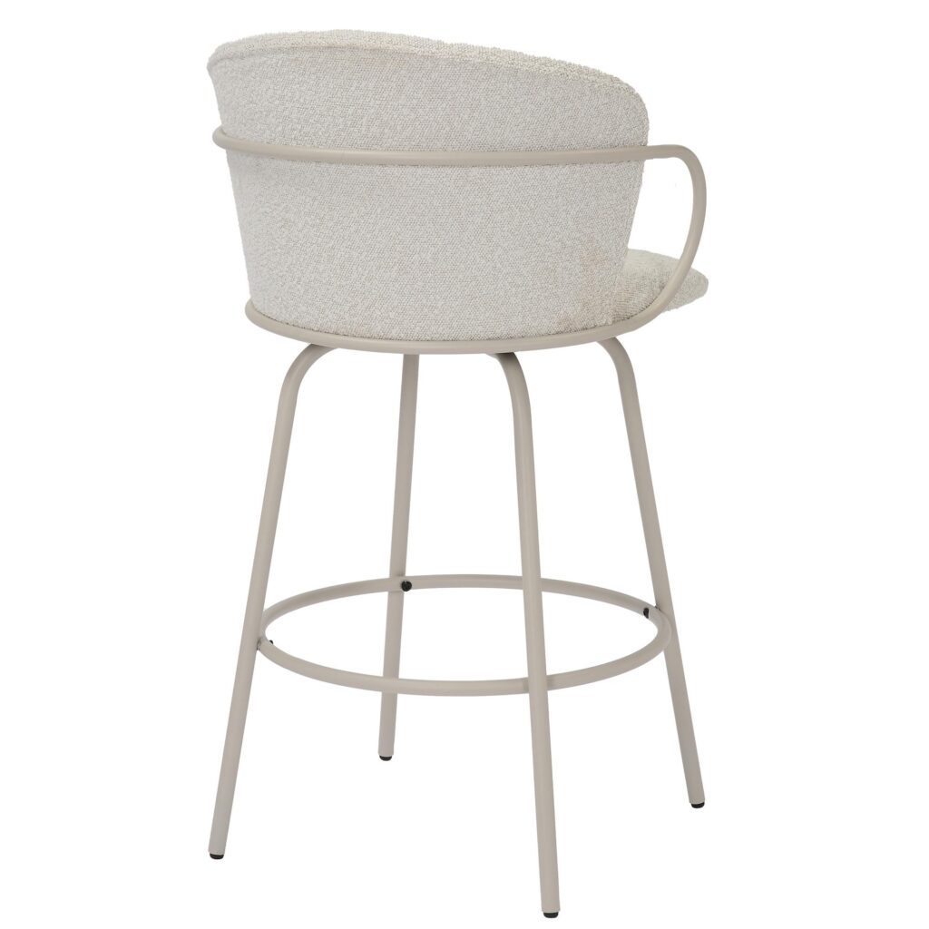Kalani 26" Counter Stool w/Swivel, Set of 2 in Beige & Black - Image 3