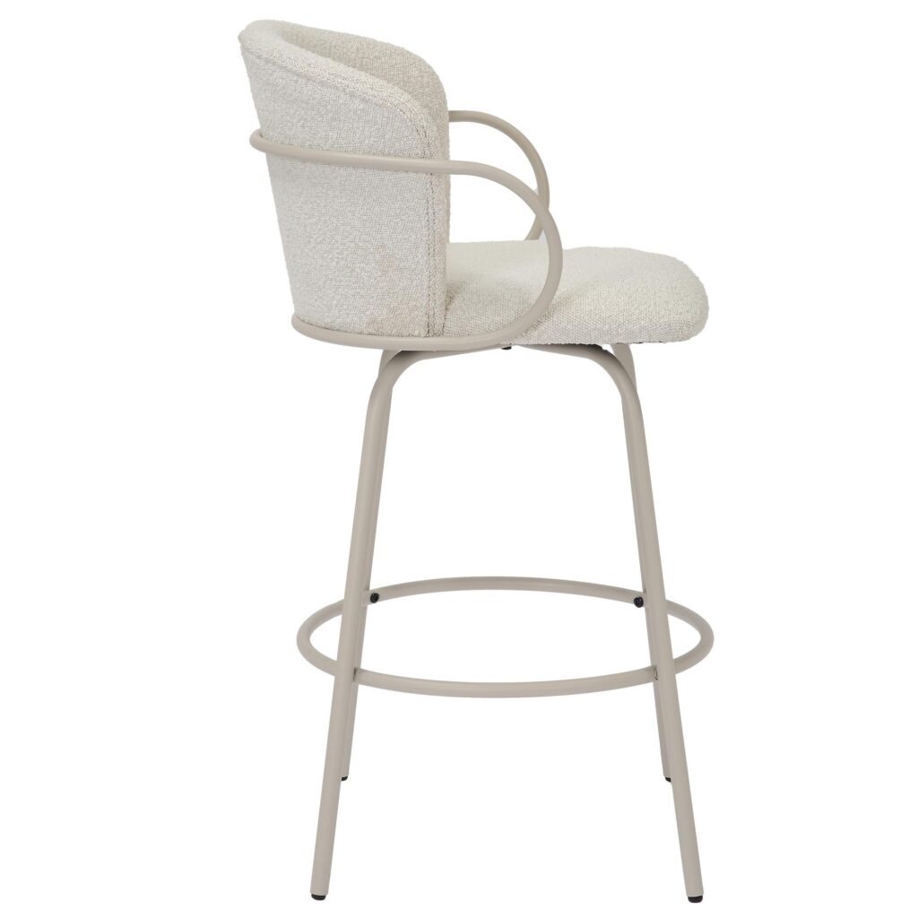 Kalani 26" Counter Stool w/Swivel, Set of 2 in Beige & Black - Image 4