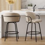 Kalani 26" Counter Stool w/Swivel, Set of 2 in Warm Grey & Black 203-995WGY 203 995WGY 1