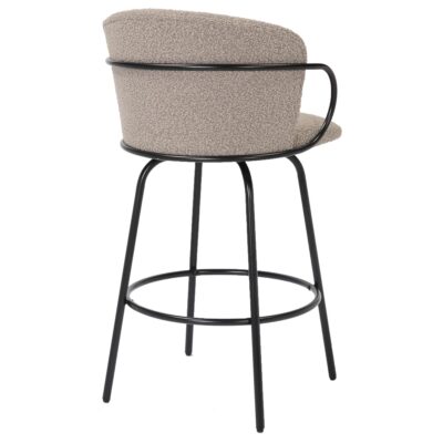 Kalani 26" Counter Stool w/Swivel, Set of 2 in Warm Grey & Black 203-995WGY 203 995WGY 2
