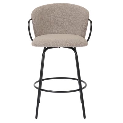 Kalani 26" Counter Stool w/Swivel, Set of 2 in Warm Grey & Black 203-995WGY 203 995WGY 4
