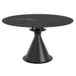 Calisto/Signy 7pc Dining Set in Black Table with Ivory Chair 207-110BK_144IV 207 110BK 144IV 1