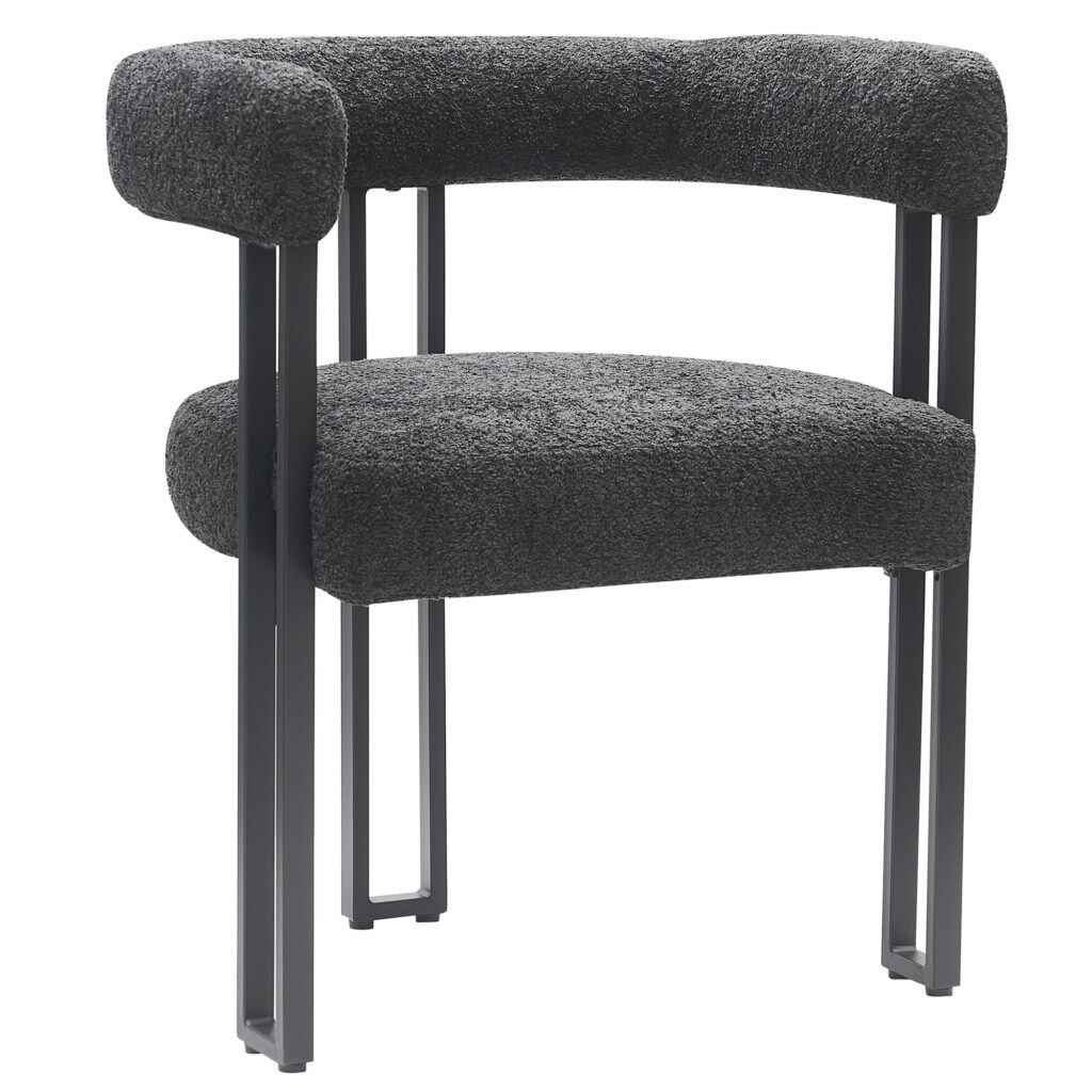 Calisto/Scarlet 7pc Dining Set in White Table with Charcoal Chair - Image 7