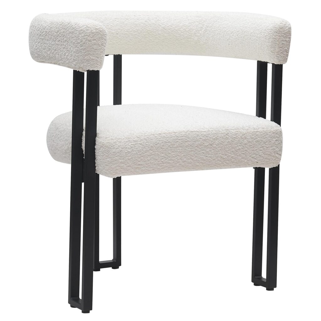 Calisto/Scarlet 5pc Dining Set in White Table with Ivory Chair - Image 7