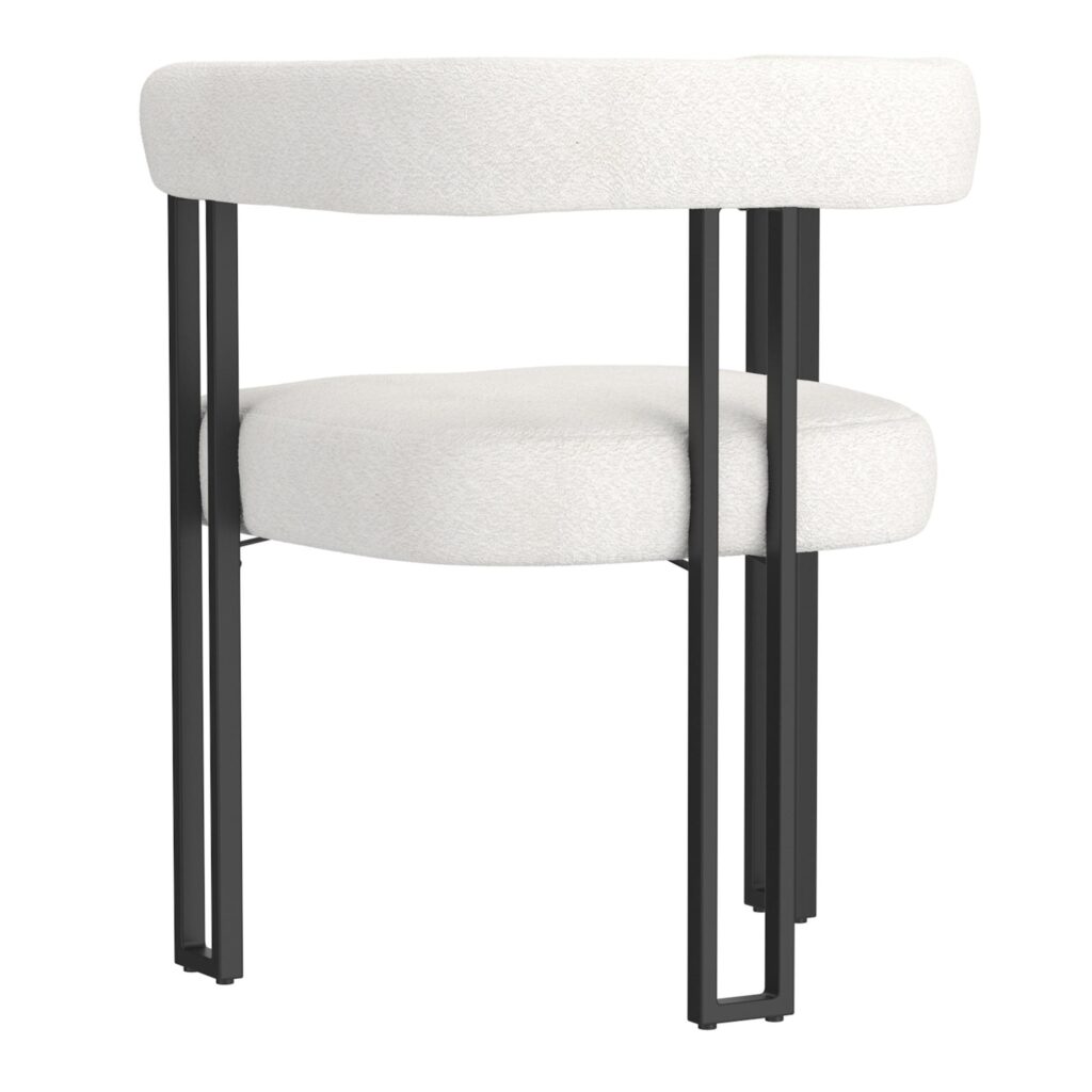 Calisto/Scarlet 5pc Dining Set in White Table with Ivory Chair - Image 8