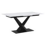 Julius/Dario 7pc Dining Set in White Table with Charcoal Chair 207-111WT_271CH 207 111WT 271CH 1