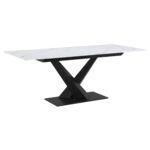 Julius/Dario 7pc Dining Set in White Table with Charcoal Chair 207-111WT_271CH 207 111WT 271CH 2