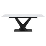 Julius/Dario 7pc Dining Set in White Table with Charcoal Chair 207-111WT_271CH 207 111WT 271CH 4