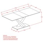 Julius/Dario 7pc Dining Set in White Table with Charcoal Chair 207-111WT_271CH 207 111WT 271CH LDT