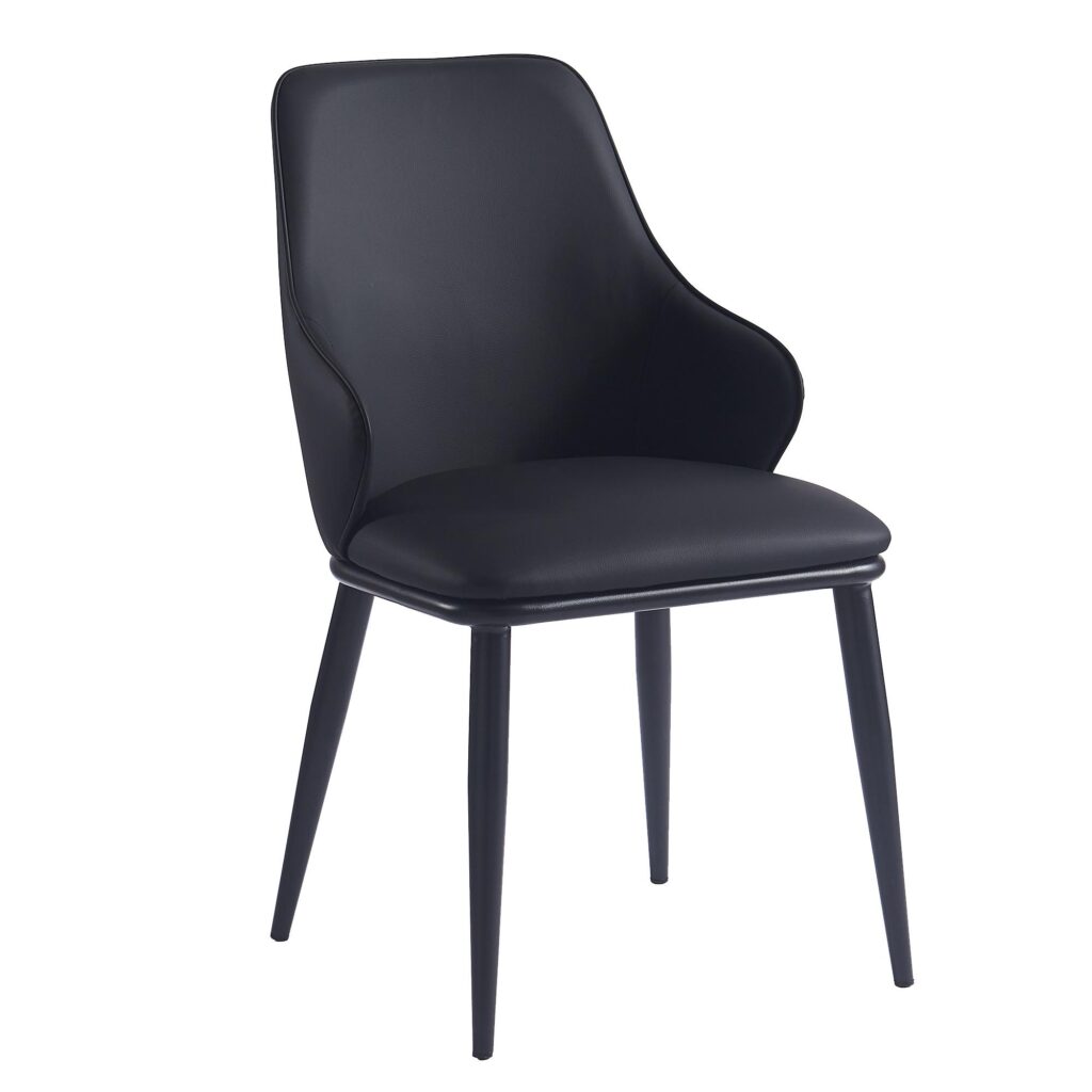 Godiva/Kash 5pc Dining Set in Grey with Black Chair - Image 6