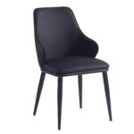 Godiva/Kash 5pc Dining Set in Grey with Black Chair 207-142GY_084BLK 207 142GY 084BLK 5