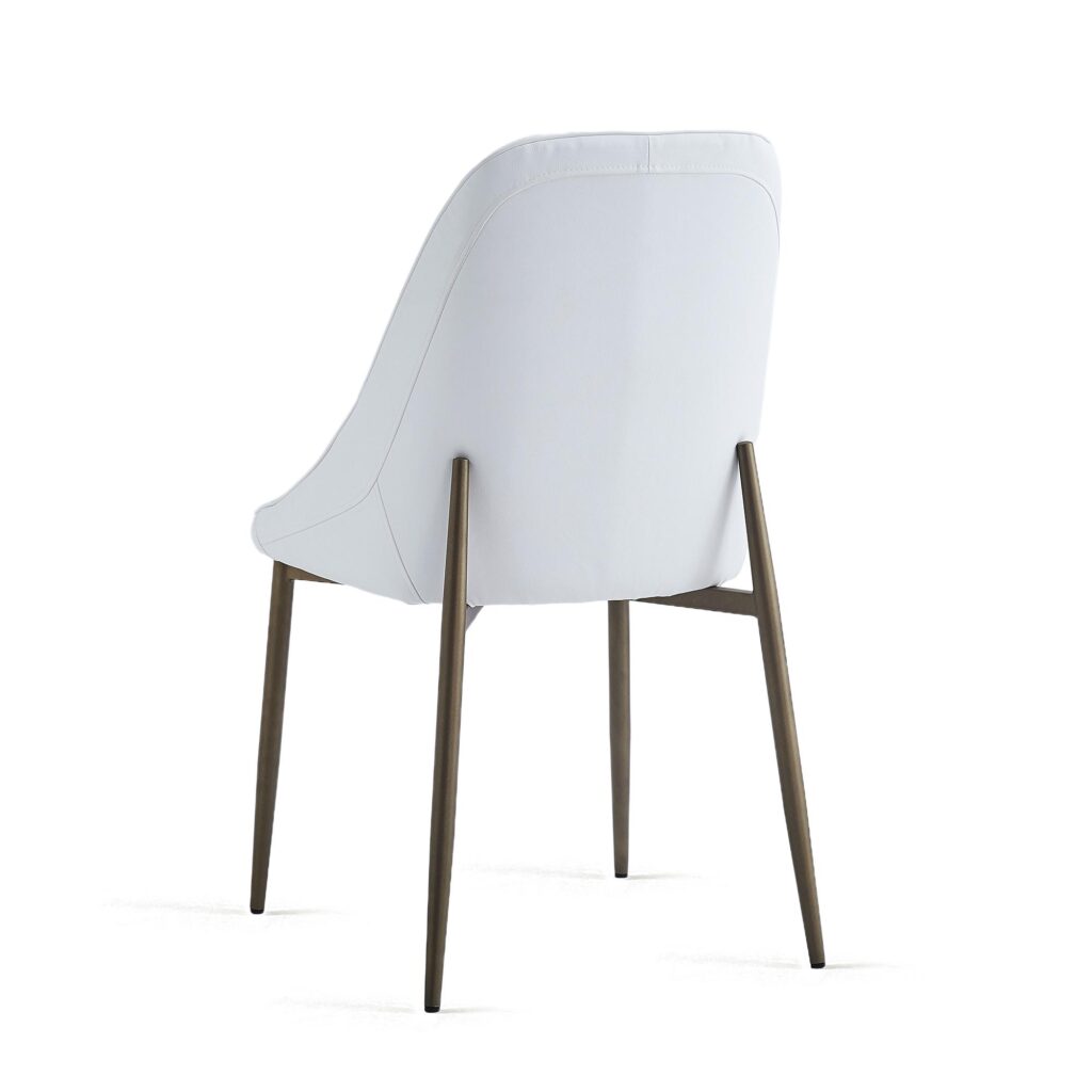 Godiva/Cleo 5pc Dining Set in Grey with White Chair - Image 7