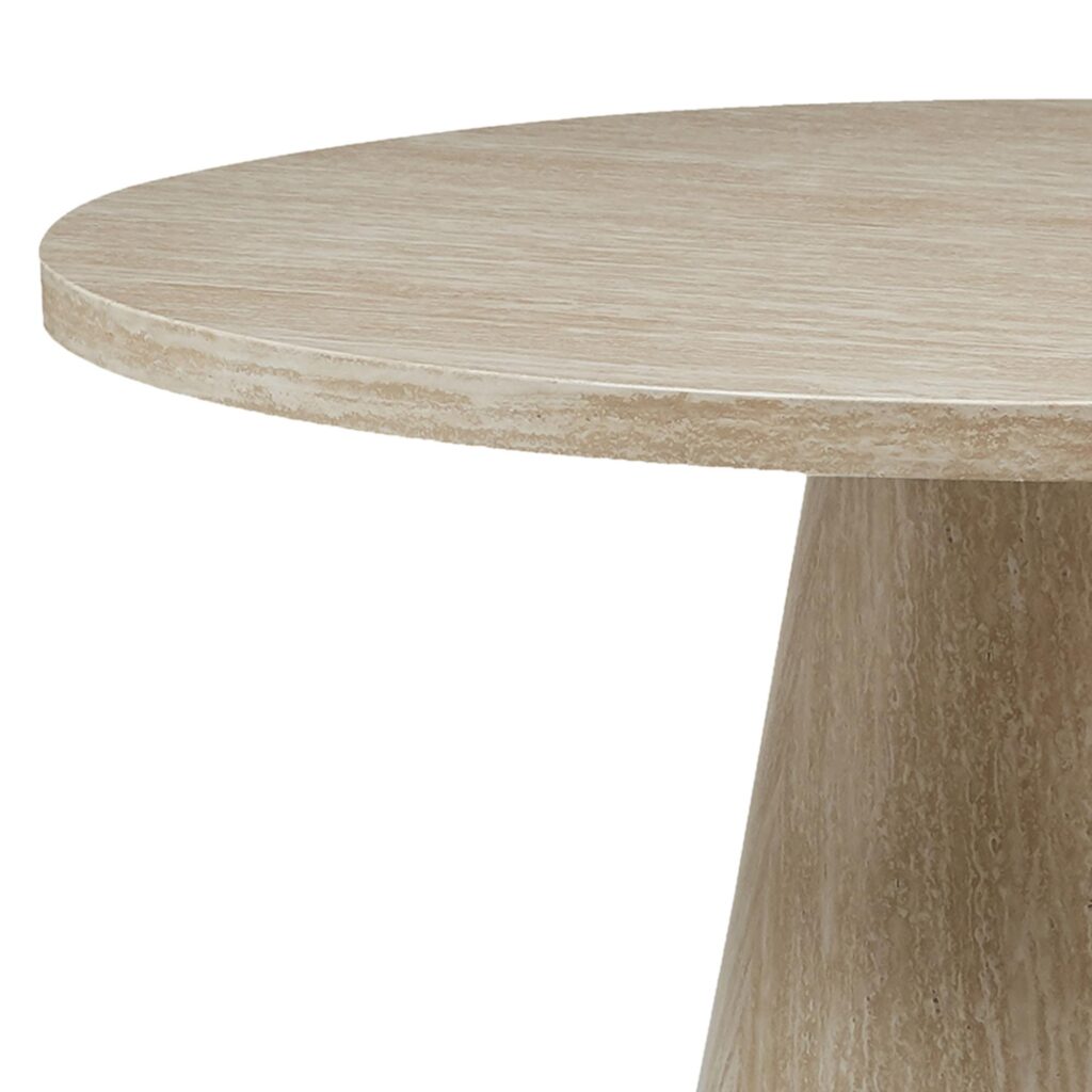 Godiva/Caprese 5pc Dining Set - Ivory Table with Brown Chair - Image 5