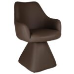 Godiva/Caprese 5pc Dining Set - Ivory Table with Brown Chair 207-142IV_269BWN 207 142IV 269BWN 5