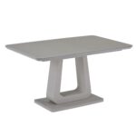 Corvus/Devo 7pc Dining Set in Warm Grey Table with White Chair 207-159WGY_087WT 207 159WGY 087WT 1