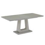 Corvus/Devo 7pc Dining Set in Warm Grey Table with White Chair 207-159WGY_087WT 207 159WGY 087WT 2