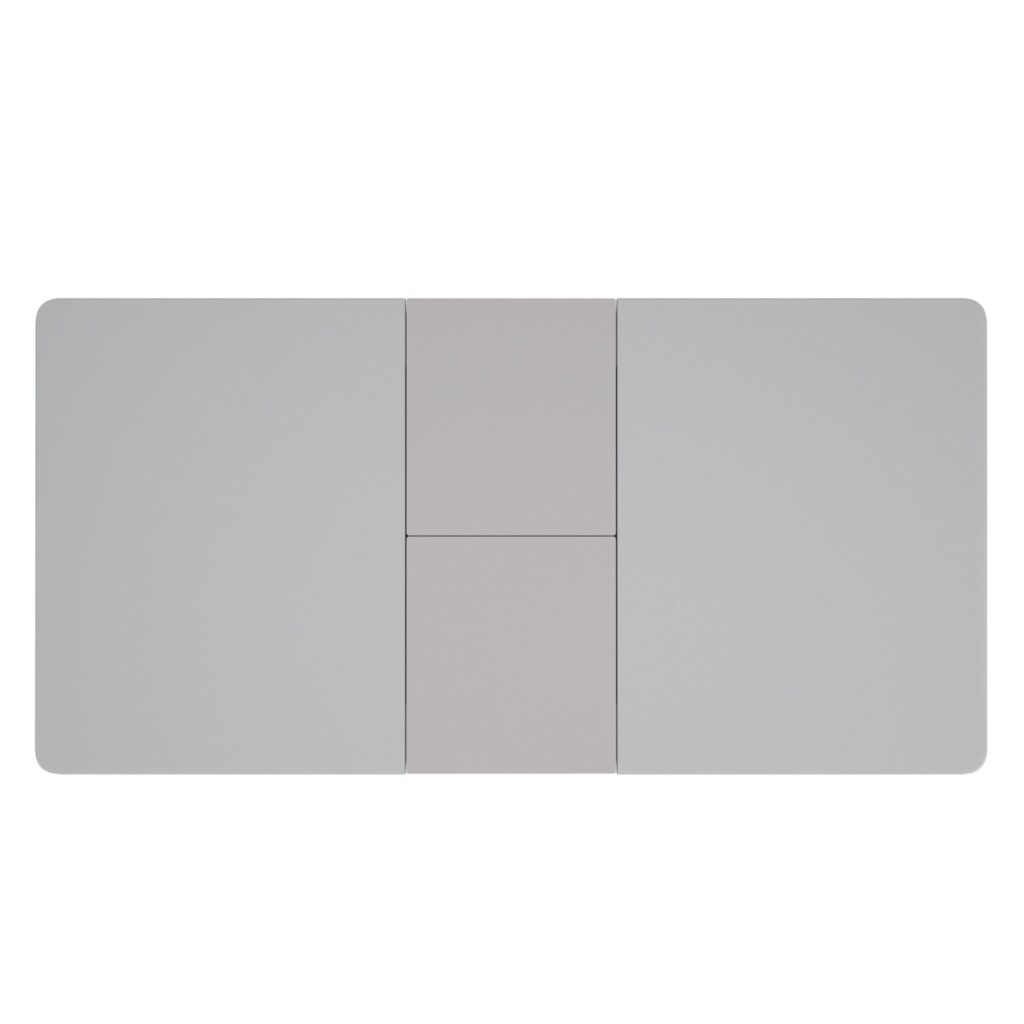 Corvus/Devo 7pc Dining Set in Warm Grey Table with White Chair - Image 6