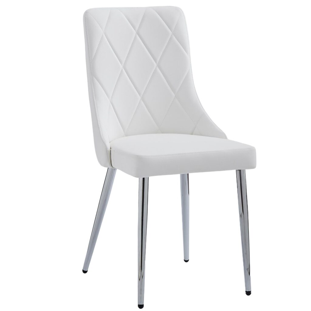 Corvus/Devo 7pc Dining Set in Warm Grey Table with White Chair - Image 7